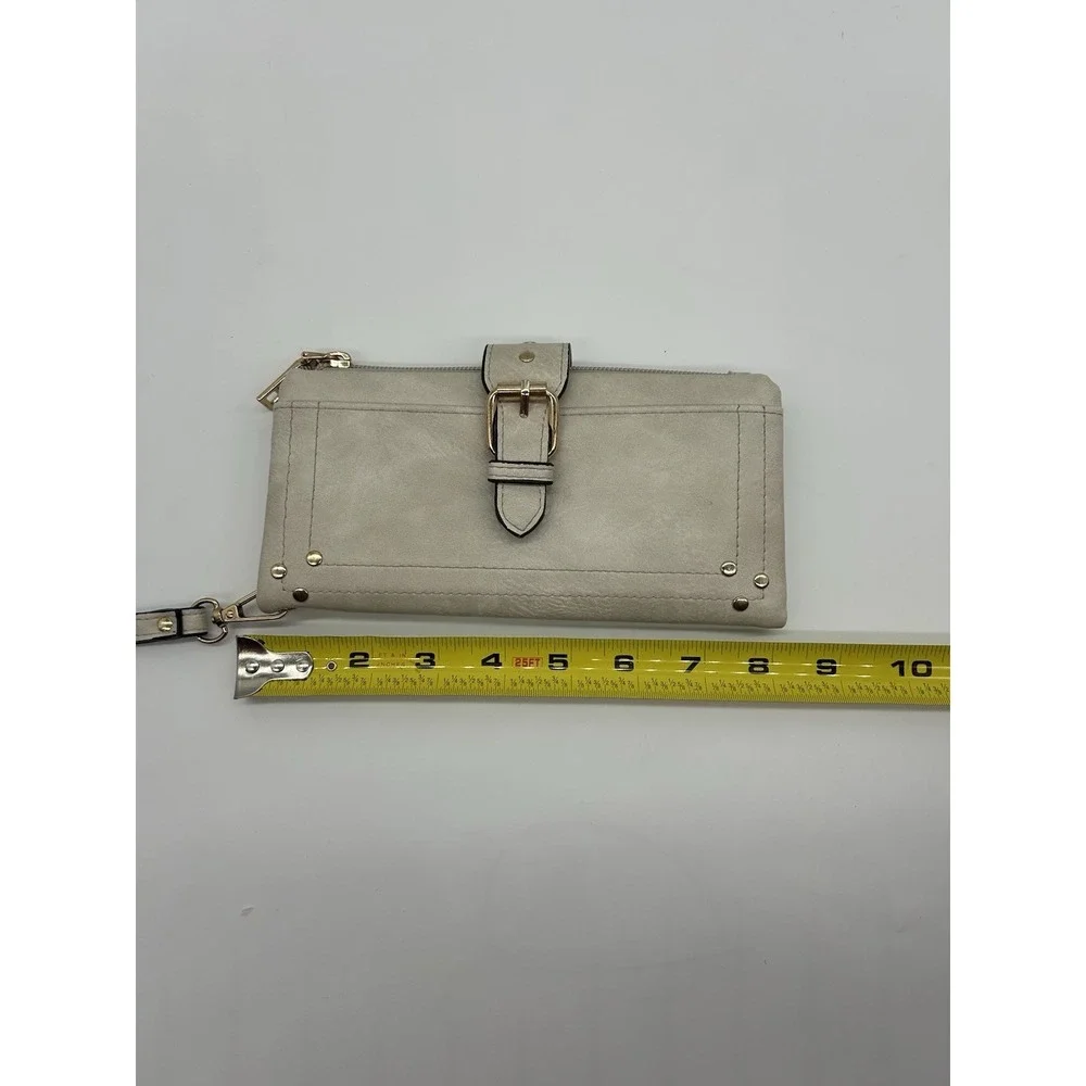 Jen & Co Vegan‎ Leather Buckle Wallet/Clutch w/Zip